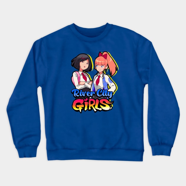 River City Girls: Misako and Kyoko 2 Crewneck Sweatshirt by MrDelta